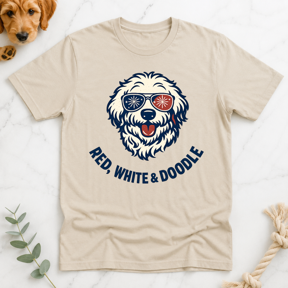 Red White Cool Doodle T-Shirt