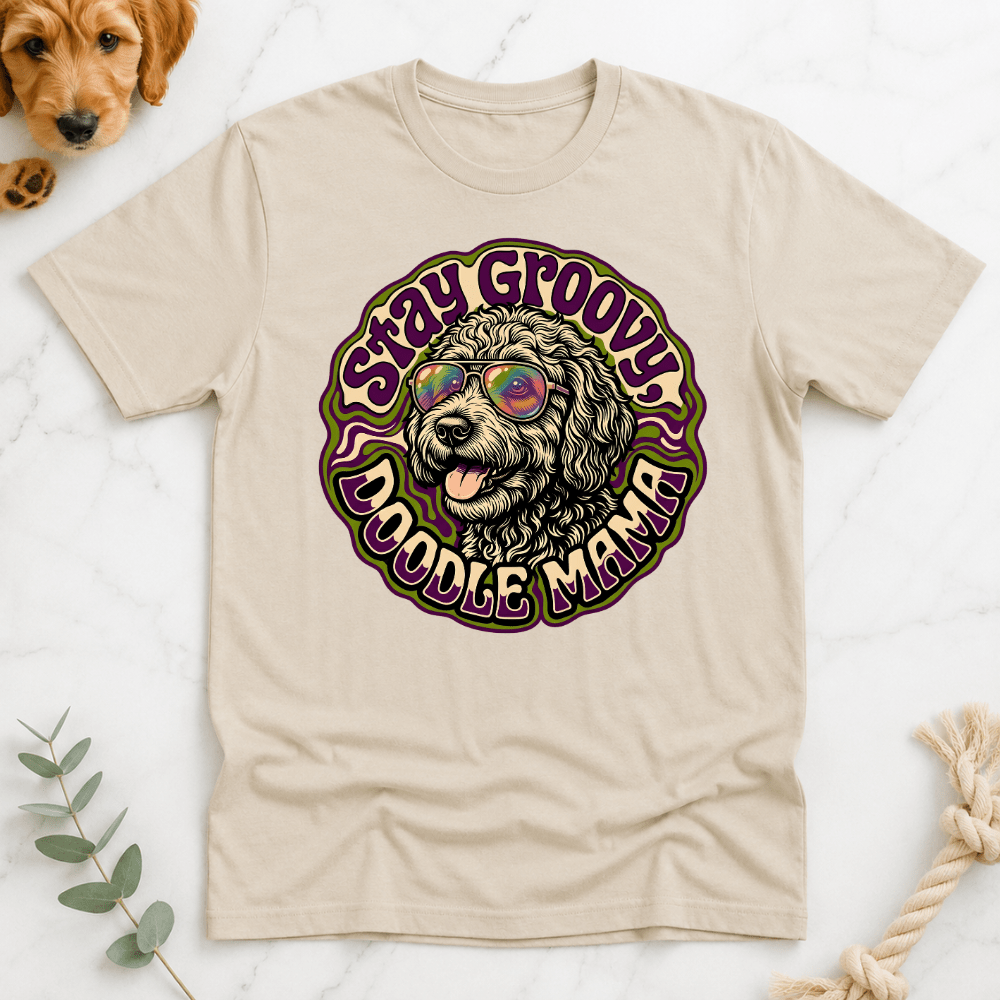 Stay Groovy Doodle Mama T-Shirt - Doodle Brothers Co