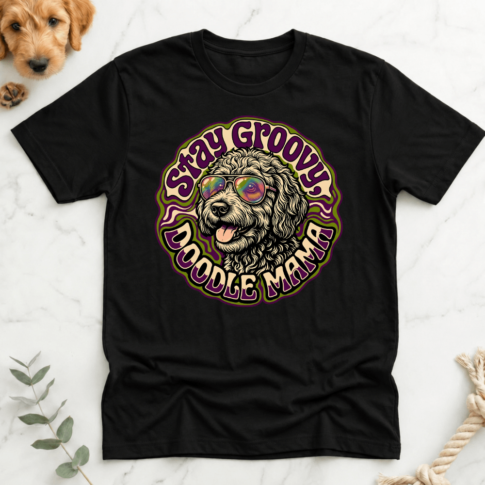 Stay Groovy Doodle Mama T-Shirt - Doodle Brothers Co