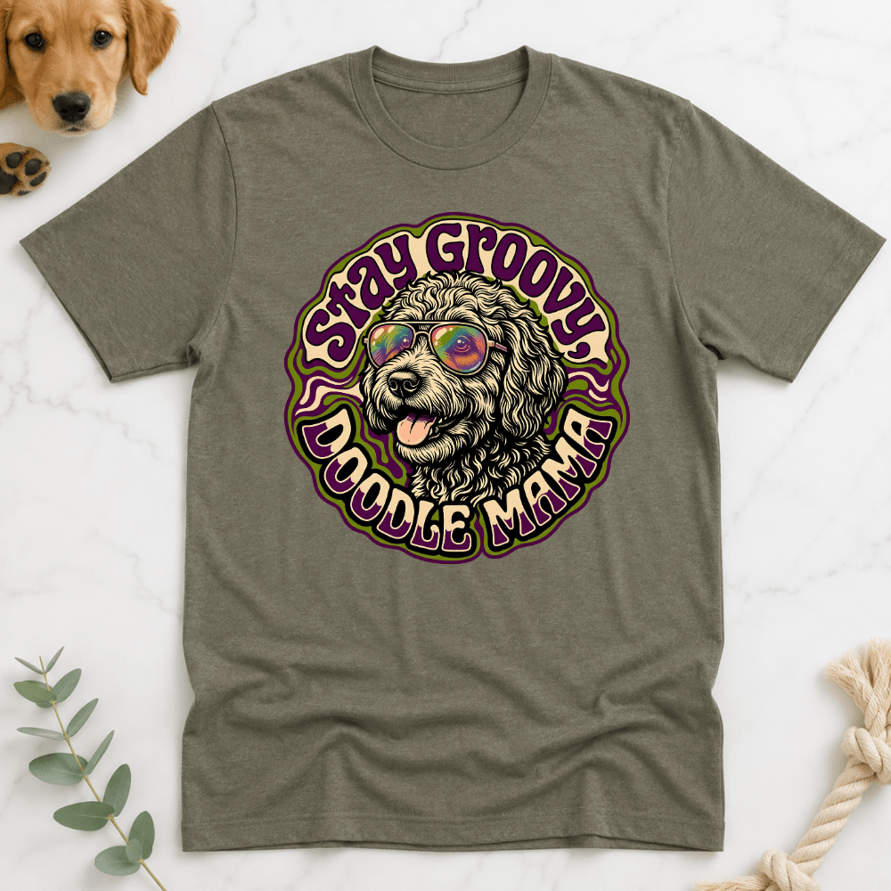Stay Groovy Doodle Mama T-Shirt - Doodle Brothers Co