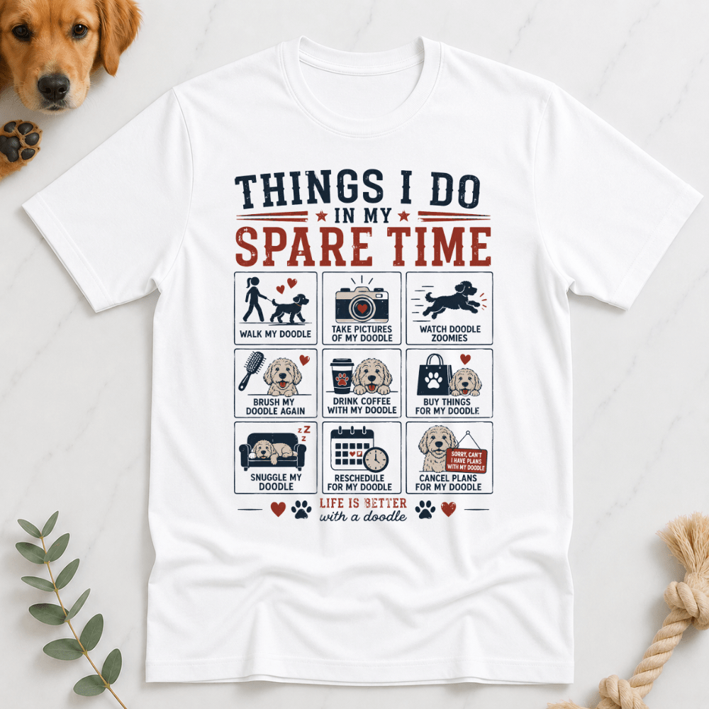 Things I Do in My Spare Time Doodle T-Shirt - Doodle Brothers Co
