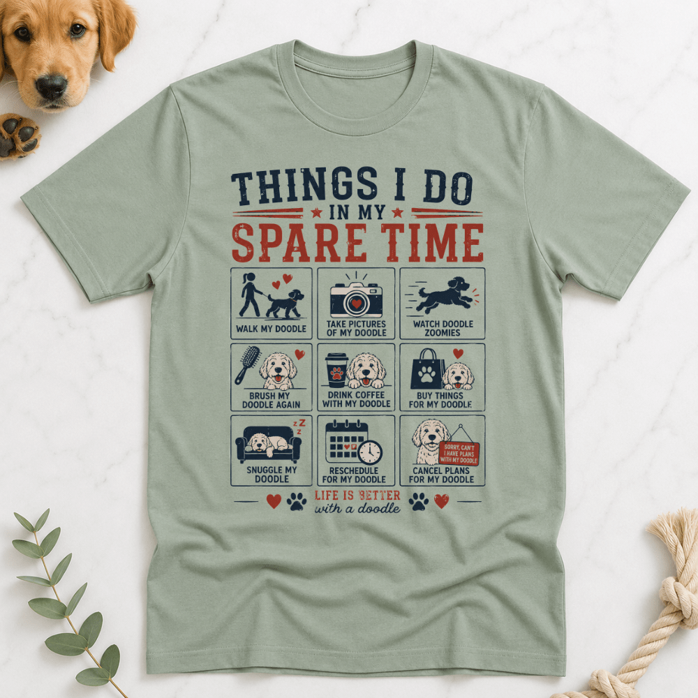 Things I Do in My Spare Time Doodle T-Shirt - Doodle Brothers Co