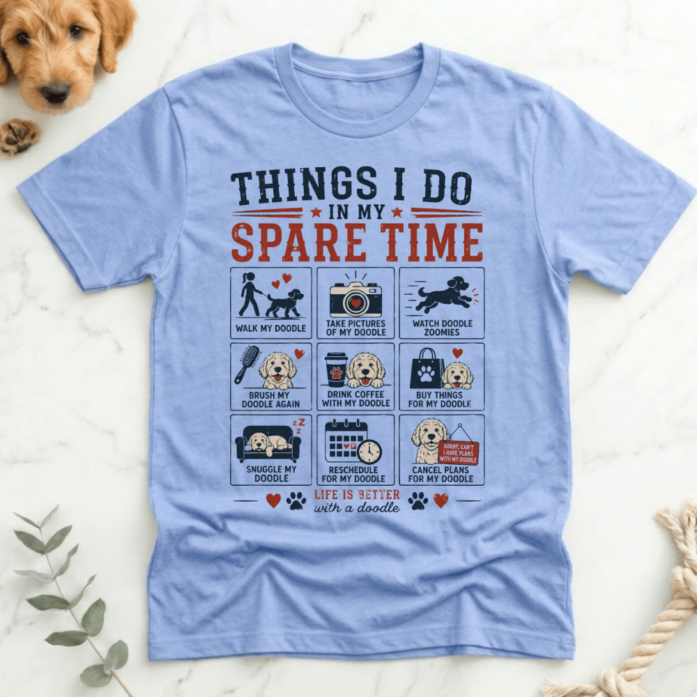 Things I Do in My Spare Time Doodle T-Shirt - Doodle Brothers Co