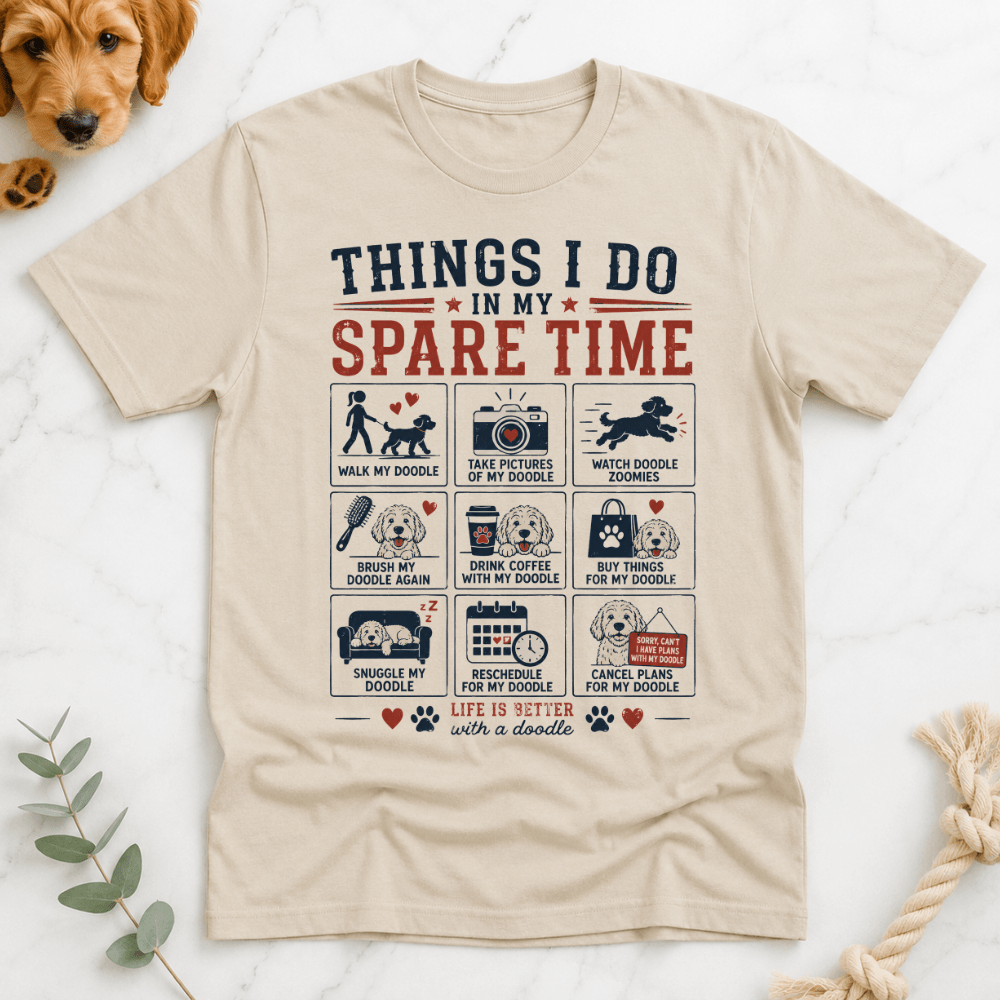 Things I Do in My Spare Time Doodle T-Shirt - Doodle Brothers Co