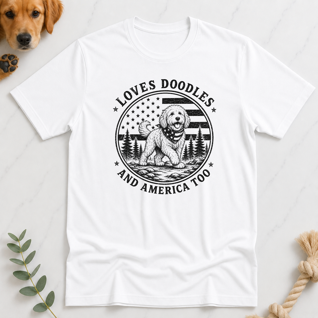Loves Doodles and America Too T-Shirt