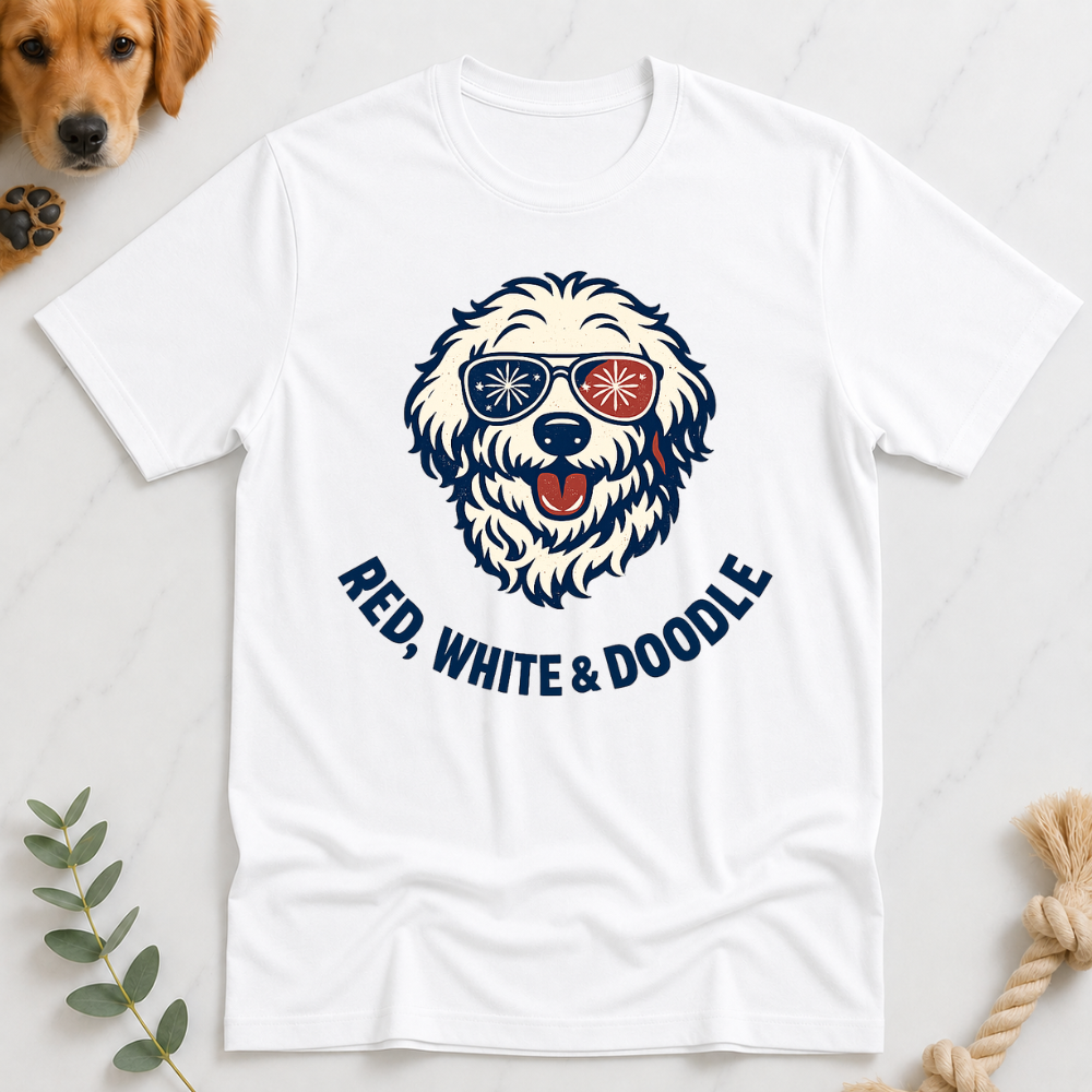 Red White Cool Doodle T-Shirt