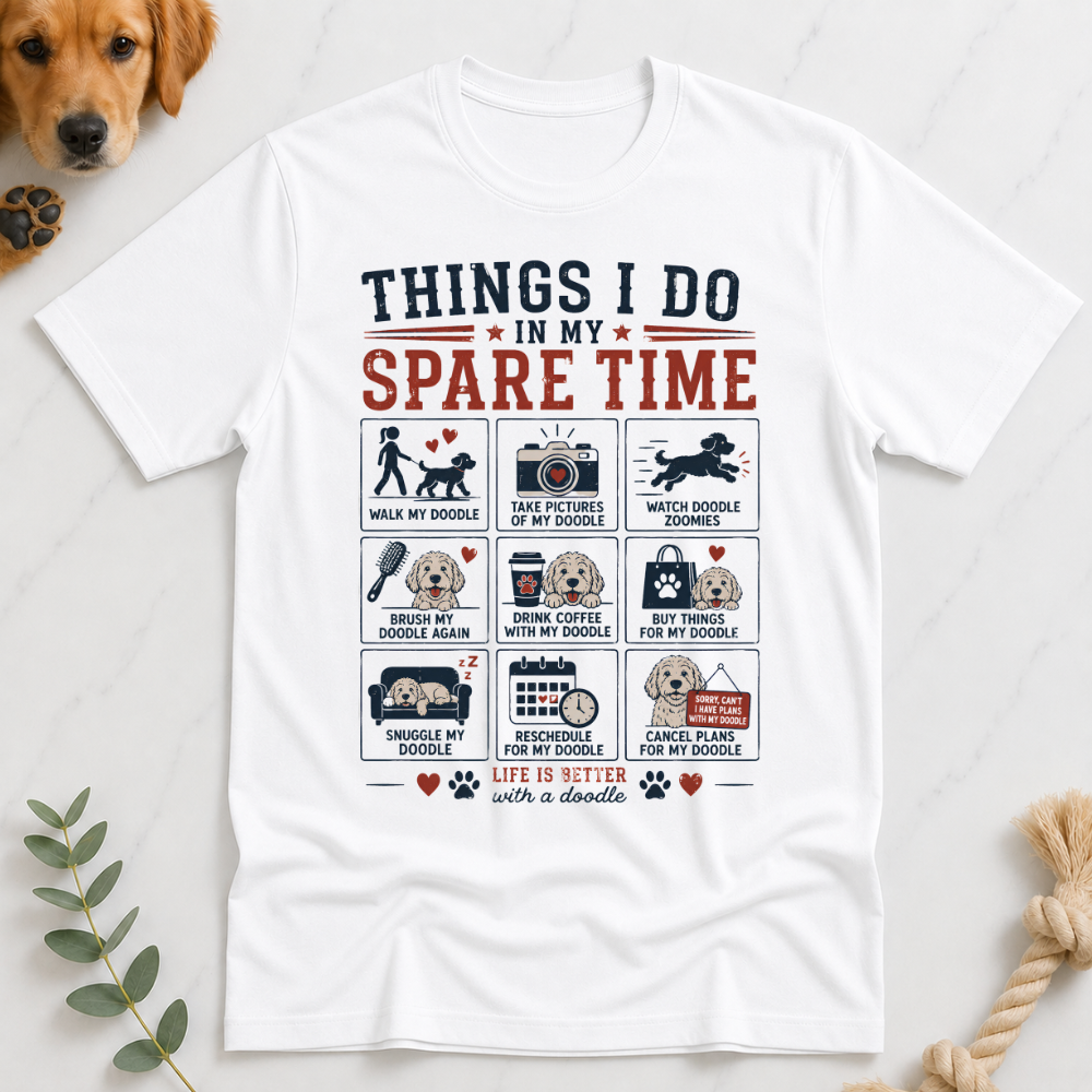 Things I Do in My Spare Time Doodle T-Shirt
