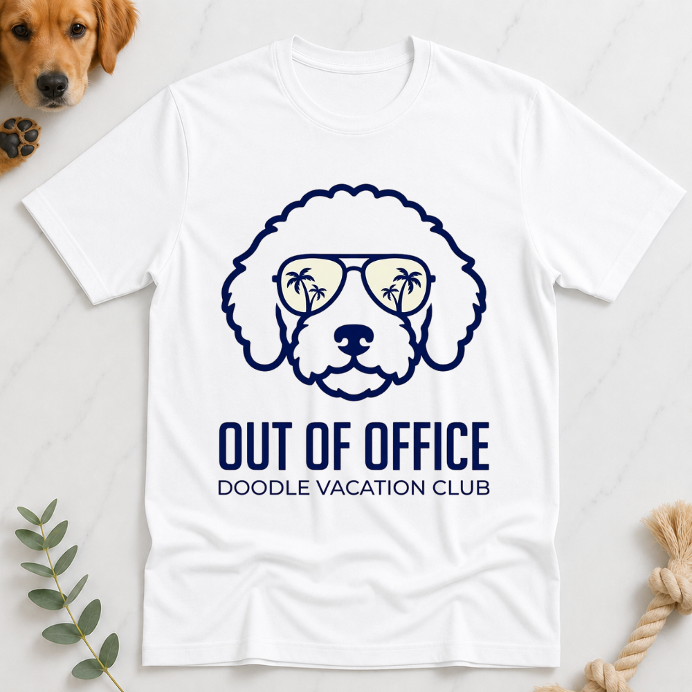Out of Office Doodle Vacation Club T-Shirt